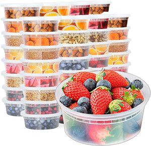 48 Pack 8OZ(1 Cup) Food Deli Containers Soup Containers With Lids