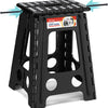 18 Inch Non Slip Foldable Step Stool - Black