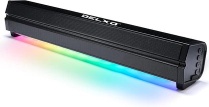 Delxo Sound Bar Bluetooth Speaker Wireless with Color Atmosphere Lights