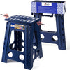 18 Inch Non Slip Foldable Step Stool - Royal Blue