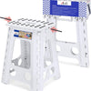 18 Inch Non Slip Foldable Step Stool - White