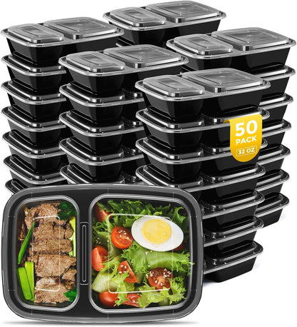 50 Pack 32OZ Meal Prep Container Extra Large &Thick Food Storage Containers With Lids