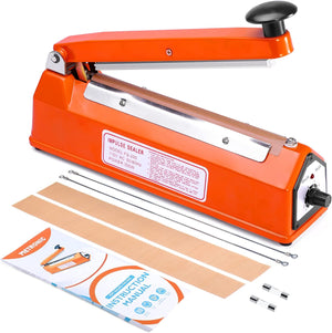 Delxo 8 inch Impulse Bag Sealer Orange