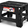 9 Inch Non Slip Dot Foldable Step Stool - Black