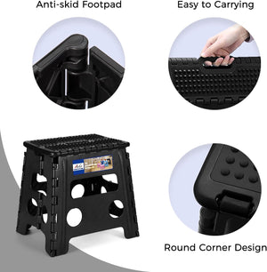 13 Inch Non Slip Dot Foldable Step Stool