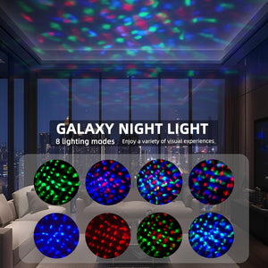 Delxo Bluetooth Speaker Night Light Projector for Bedroom, Alarm Clock Speaker