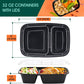 50 Pack 32 oz Meal Prep Containers Reusable, 2 Compartment Food Containers with Lids