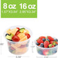 48 Pack (Mixed) 8OZ, 16OZ. and 32OZ. Plastic Food and Drink Storage Containers Set with Lids