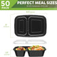 50 Pack 32OZ Meal Prep Container Extra Large &Thick Food Storage Containers With Lids