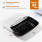 50 Pack 32OZ  Plastic Food Prep Storage Containers with Lids