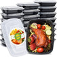 50 Pack 32OZ  Plastic Food Prep Storage Containers with Lids