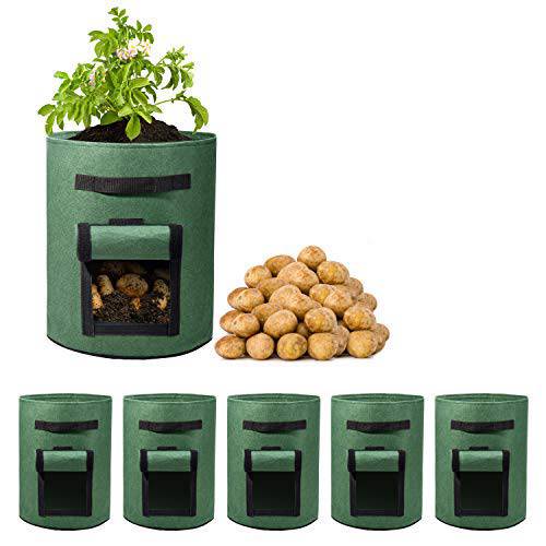 4/7/10 Gallon Potato Grow Bags with Durable Handle Thickened