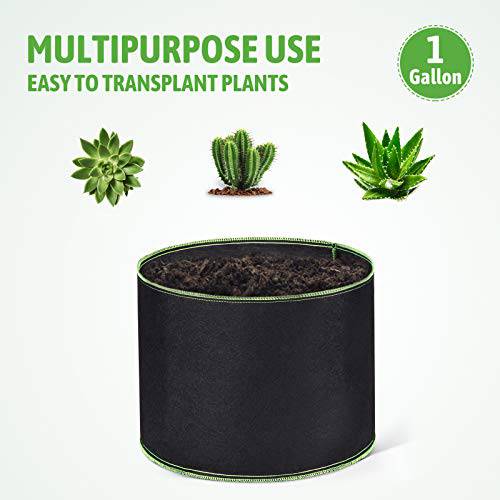 Delxo 12-Pack 15 Gallon Grow Bags Heavy Duty Aeration Fabric Pots Thic
