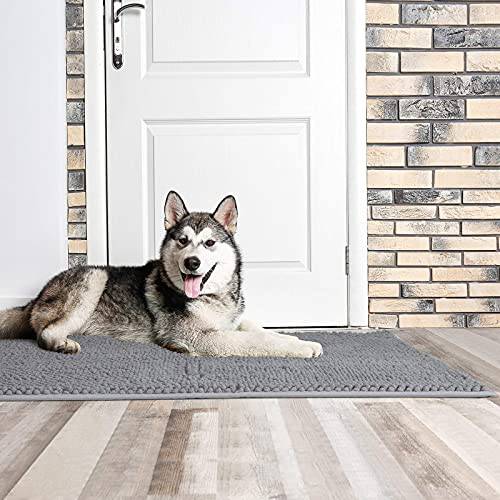 Doormat Dog Chenille Indoor Entrance Pet Door Mats Anti-Slip Floor Rug  Carpet for Mud Entry