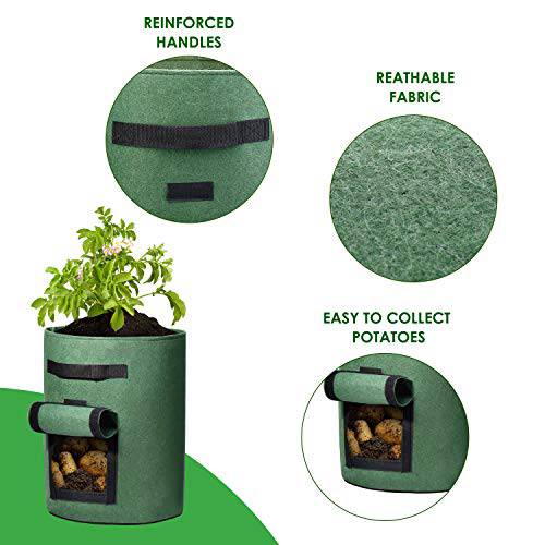 2 x Potato Grow Bag 10 Gallon (1 Twin Pack) Planter 45cmH x 35cmD