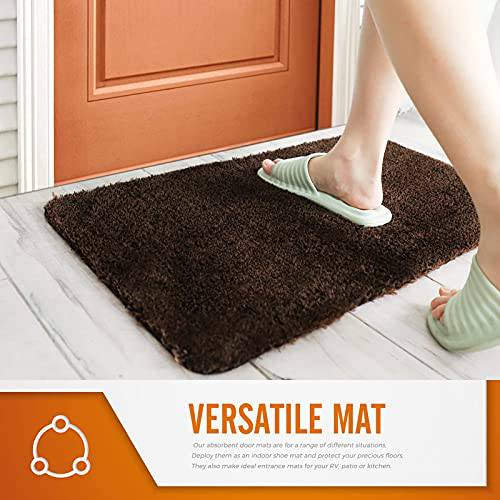 Delxo Doormat Super Absorbent Mud Doormat 18x30 Inch 2020 Upgrade No L
