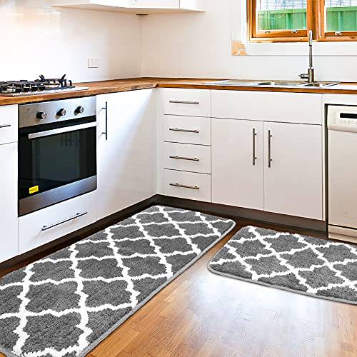  DEXI Kitchen Mats for Floor Hallway Rugs Non Skid Washable  Kitchen Rugs Set,20x32+20x47, Brown : Home & Kitchen