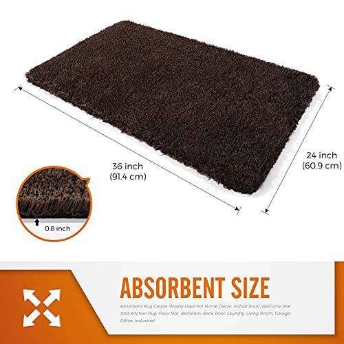 Delxo Chenille Door mat, 24X 36 Extra Soft and Absorbent Mat ,Machin